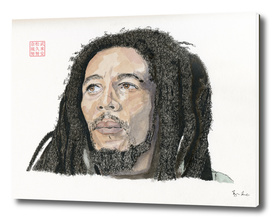 Bob Marley Watercolour Portrait