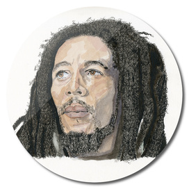 Bob Marley Watercolour Portrait