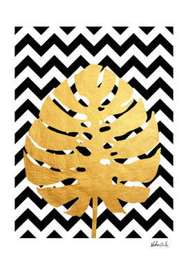 Golden tropical leaf 01