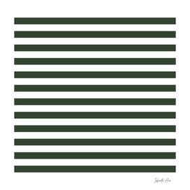 Hunter Green Medium Horizontal Stripes | Interior Design