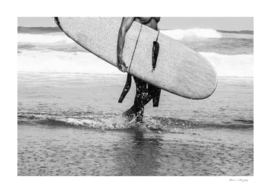 Surfer Black & White Vibes #4 #wall #art