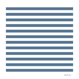 Kashmir Blue Medium Horizontal Stripes | Interior Design