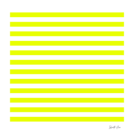 Neon Yellow Medium Horizontal Stripes | Interior Design