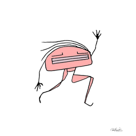 Alien Dancing Girl Drawing