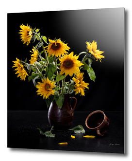 beautiful bouquet sunflowers