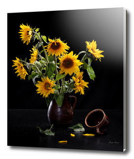 beautiful bouquet sunflowers