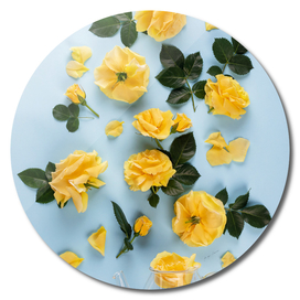 glass tea pot yellow roses