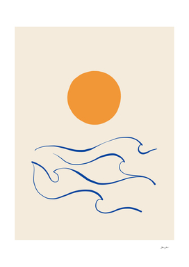Matisse Bird Waves under the Sun