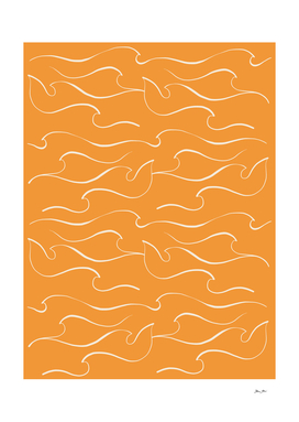 Matisse Bird Waves - Patterns 4 Orange