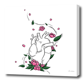 Spring Heart with flowers