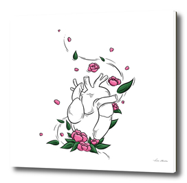 Spring Heart with flowers
