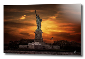 Lady Liberty Sunset