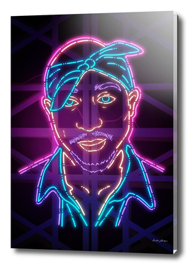 Tupac Neon Art
