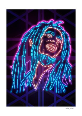 Reggae Legend Neon Art