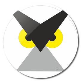 Owl symbol as icon and logo emblem