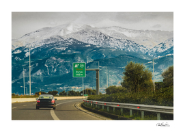 Landscape Highway Scene, Patras, Greece