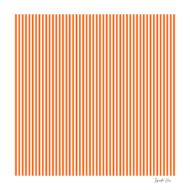 Neon Orange Micro Vertical Stripes | Interior Design