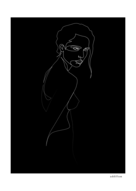 muse ng4_17 - one line nude - black