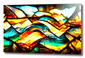 Stained Glass with waves