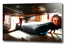 Under the bed