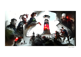 Zombies in a lighthouse