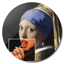 Girl with a pearl earring collage
