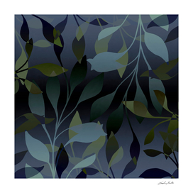 Green and blue leaves