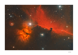 Flame and Horsehead  Nebula
