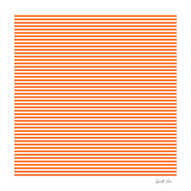 Neon Orange Micro Horizontal Stripes | Interior Design