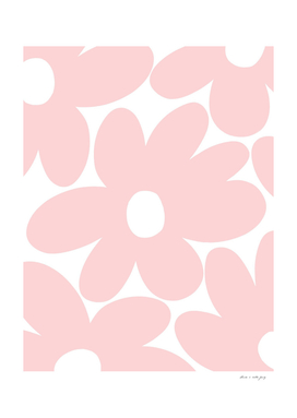 Retro Daisy Flowers in Blush Pink #1 #floral #pattern #decor
