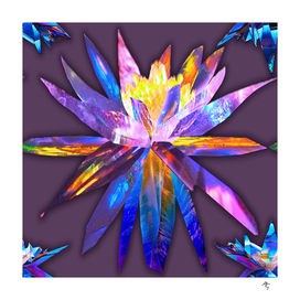lotus, crystal, very peri, purple, multicolored