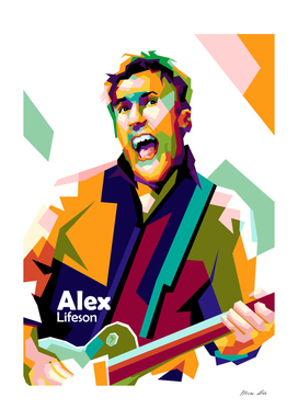 Alex lifeson in popart poster
