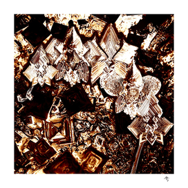 orchid, bismuth, gold, monochrome,