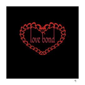 Valentine,snake, love bond, coral hearts, red, sparkling