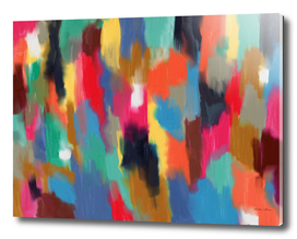 Color blast abstract oil painting
