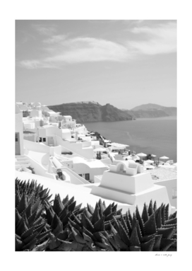 Santorini Oia Bliss Black & White #1 #wall #decor #art