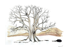 Tree study with ink