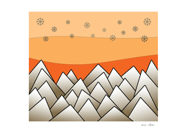 Abstract geometric - snow mountains