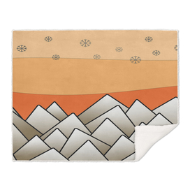 Abstract geometric - snow mountains