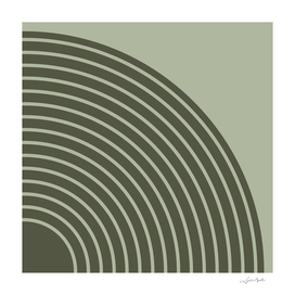 Abstract Geometric Lines 36 in Sage Green (Rainbow)