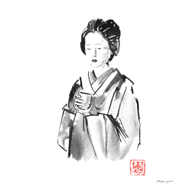 geisha drinking