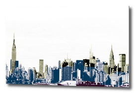 Layers of Mid Town Manhattan rustic pop art graphic