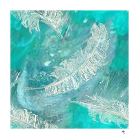 feather, turquoise, white, blue,