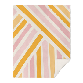 Abstract Shapes 187 in Pale Pink and Mustard Yellow Shades