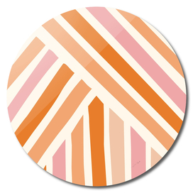 Abstract Shapes 189 in Orange Blush Beige Shades