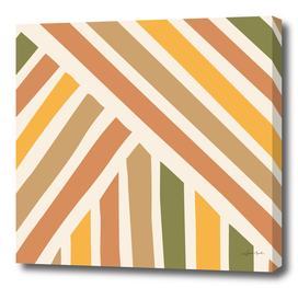 Abstract Shapes 190 in Sage Mustard Terracotta