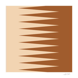 Abstraction Shapes 25 in Terracotta and Beige