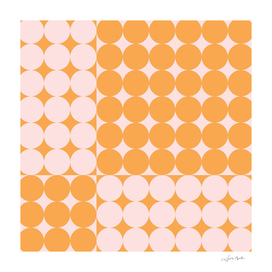 Abstraction Shapes 37 in Tangerine and Pink