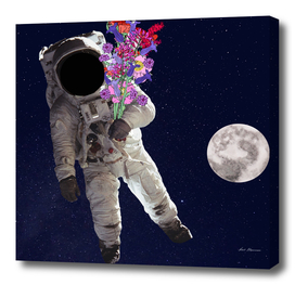 Astronaut and Flowers
