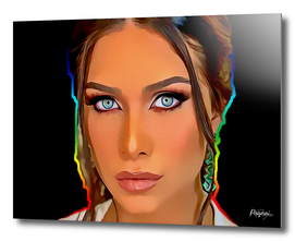 Actress Flavia Pavanelli Canvas Painting